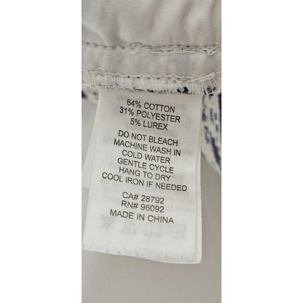 Katherine Barclay MONTREA striped silver thread tweed textured shorts women Sz 6